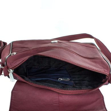 Жіноча шкіряна сумка-почтальонка TUNONA (ТУНОНА) SK2416-17 Бордовий