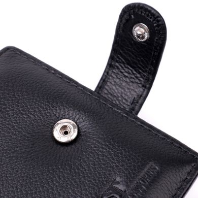 Горизонтальний чоловічий гаманець із натуральної шкіри ST Leather 22443 Чорний