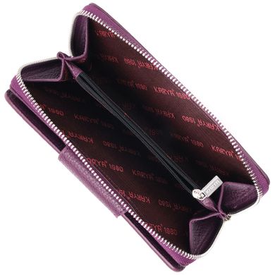 Яркий женский кошелек из натуральной кожи KARYA 21155 Фиолетовый