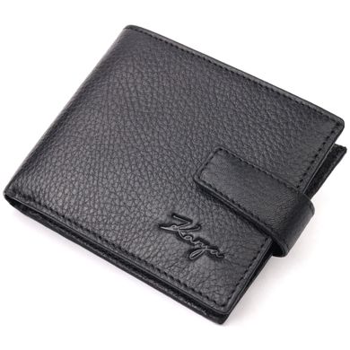 Класичний чоловічий гаманець з натуральної шкіри KARYA 21205 Чорний