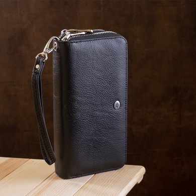 Чоловічий гаманець ST Leather 18451 (ST127) натуральна шкіра Чорний