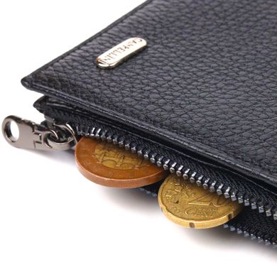 Невеликий вертикальний гаманець з натуральної шкіри CANPELLINI 21671 Чорний