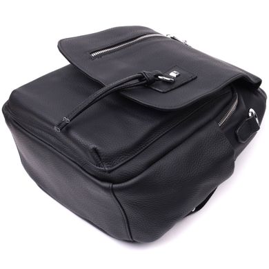 Стильный рюкзак с функцией сумки для женщин из натуральной кожи Vintage sale_15044 Черный