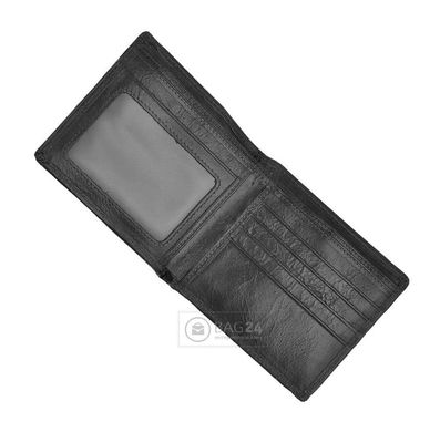 Стильный кожаный мужской кошелек черного цвета Beretta, Черный
