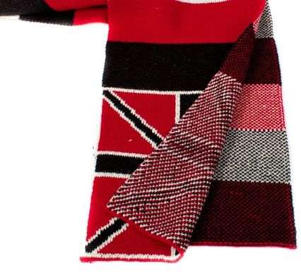 Интересной расцветки мужской шарф ETERNO ES20105-red, Красный