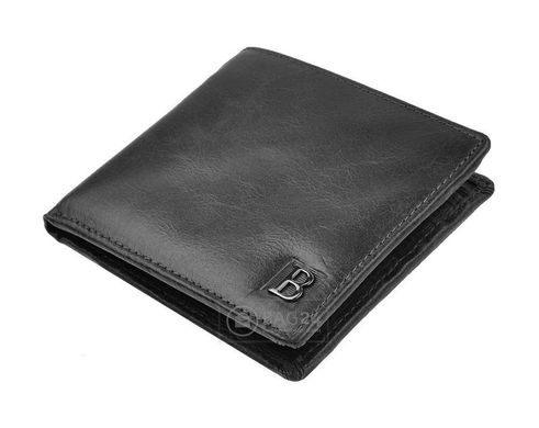 Стильний шкіряний чоловічий гаманець чорного кольору Beretta, Чорний
