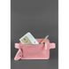 Натуральная кожаная женская поясная сумка Dropbag Mini розовая Blanknote BN-BAG-6-pink-peach