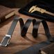 Ремень мужской с черной вставкой на пряжке Vintage 20255 Черный