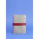 Обложка для паспорта 1.1 бордовая кожа, виноград + серый эко-фетр Blanknote BN-OP-1-1-felt-vin