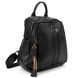 Шкіряний жіночий рюкзак на два відділи Olivia Leather A25F-FL-8815A Чорний