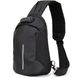 Ергономічний рюкзак через плече з кодовим замком текстильний Vintage 20553 Чорний