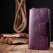 Яскравий жіночий гаманець з натуральної шкіри KARYA 21155 Фіолетовий