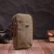 Компактная сумка-чехол на пояс с металлическим карабином из текстиля Vintage 22224 Оливковый