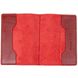 Красива шкіряна обкладинка на паспорт GRANDE PELLE 11480 Червоний