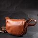 Полукруглая женская сумка с одной плечевой лямкой из натуральной кожи Vintage 22370 Коричневая