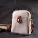 Стильная сумка трапеция для женщин из натуральной кожи Vintage 22270 Белая