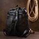 Вертикальный тонкий рюкзак женский из кожзаменителя Vintage sale_14923 Черный
