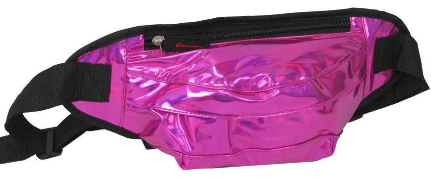Голограмна сумка на пояс із шкірзамінника Loren SS112 рожева