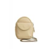 Натуральна шкіряна жіноча міні-сумка Kroha бежева флотар Blanknote TW-Kroha-beige-flo фото