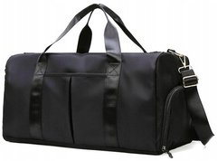 Спортивная сумка с отделами для обуви, влажных вещей 18L Edibazzar черная