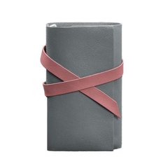 Шкіряний жіночий блокнот (Софт-бук) 1.0 Сірий з рожевим Blanknote BN-SB-1-st-shadow-pink