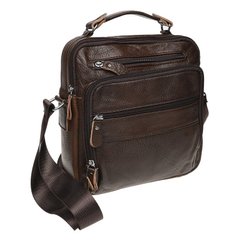 Чоловіча шкіряна сумка на плече Borsa Leather K15112-brown