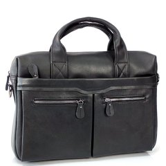 Класична сумка для ноутбука Tiding Bag NM20-7122A-2 виготовлена з натуральної шкіри чорного кольору. Чорний