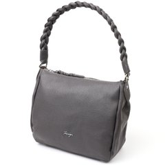 Необычная женская сумка KARYA 20864 кожаная Серый