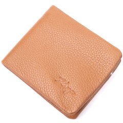 Стильне чоловіче портмоне із зернистої шкіри KARYA 21064 Світло-коричневий