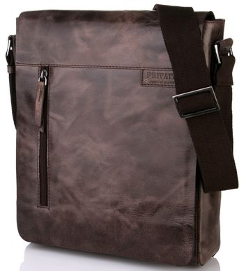 Сучасна чоловіча шкіряна сумка коричневого кольору Privata 03400225-02, Коричневий