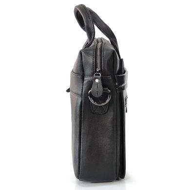 Класична сумка для ноутбука Tiding Bag NM20-7122A-2 виготовлена з натуральної шкіри чорного кольору. Чорний