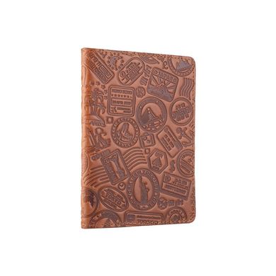 Обкладинка для паспорта ручної роботи кольору глини, колекція "Let's Go Travel"