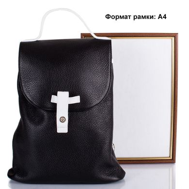 Жіночий шкіряний рюкзак VALENTA (ВАЛЕНТА) VBE609181x2 Чорний