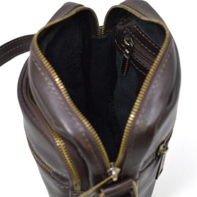 Чоловіча шкіряна сумка через плече GC-8086-1md TARWA шкіра всередині, Темно-коричневый