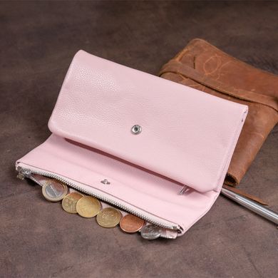 Клатч конверт з кишенею для мобільного шкіряний жіночий ST Leather 19271 Рожевий