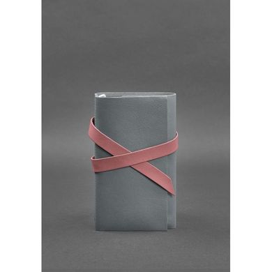 Женский кожаный блокнот (Софт-бук) 1.0 Серый с розовым Blanknote BN-SB-1-st-shadow-pink