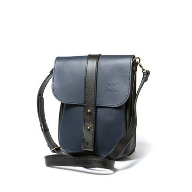 Чоловіча шкіряна сумкаMini Bag синьо-чорна Blanknote TW-Mini-bag-m-blue-black-ksr