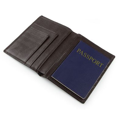 Гаманець SHVIGEL 13832 шкіряний з відділеннями для паспортів Коричневий