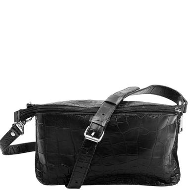 Женская дизайнерская кожаная сумка поясная GALA GURIANOFF (ГАЛА ГУРЬЯНОВ) GG3012-2KR Черный