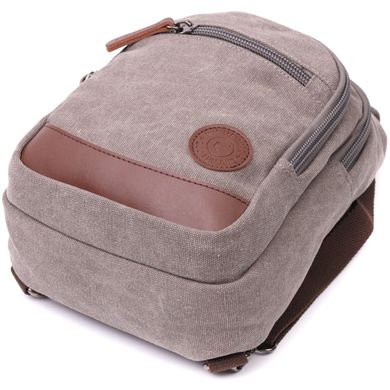 Мужская текстильная сумка через плечо с уплотненной спинкой Vintagе 22173 Серый