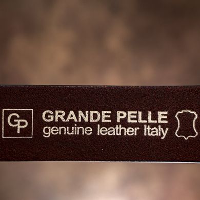 Ремінь чоловічий джинсовий Grande Pelle 11267 Коричневий