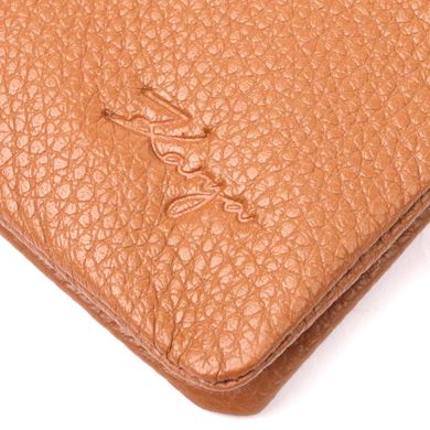 Стильное мужское портмоне из зернистой кожи KARYA 21064 Светло-коричневый