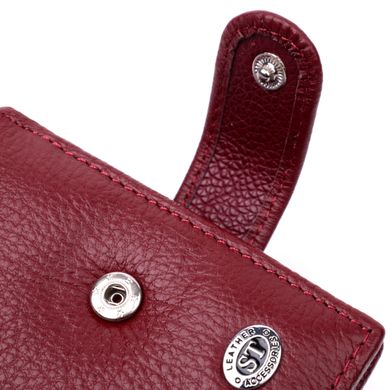 Стильное женское портмоне с блоком для карт из натуральной кожи ST Leather 19472 Бордовый