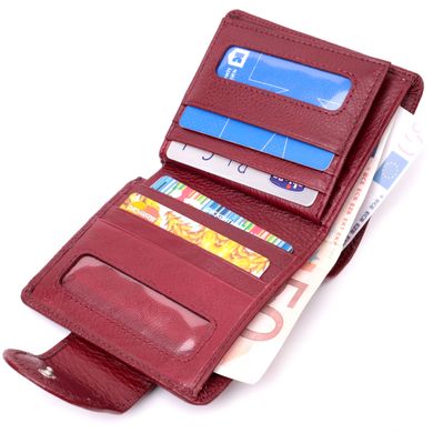 Жіночий гаманець вертикального типу із натуральної шкіри ST Leather 22452 Бордовий