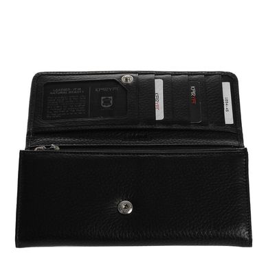 Жіночий шкіряний горизонтальний гаманець KARYA 17378 Чорний