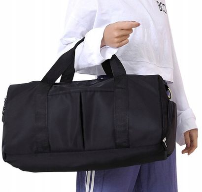 Спортивная сумка с отделами для обуви, влажных вещей 18L Edibazzar черная