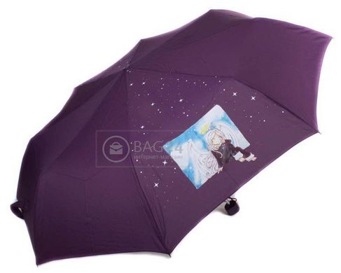 Темно -синий женский зонтик, мех. AIRTON Z3517-4, Фиолетовый