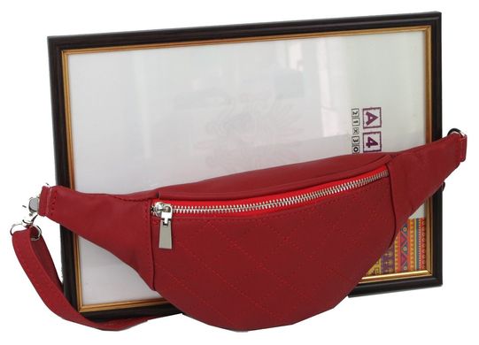 Женская сумка на пояс из кожи Always Wild KS05D red, красная