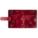 Универсальная визитница красного цвета с натуральной глянцевой кожи на кобурном винте, с авторским тиснением "7 Wonders"