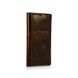 Ергономічний дизайнерський шкіряний гаманець на 14 карт оливкового кольору з авторським художнім тисненням "7 wonders of the world"